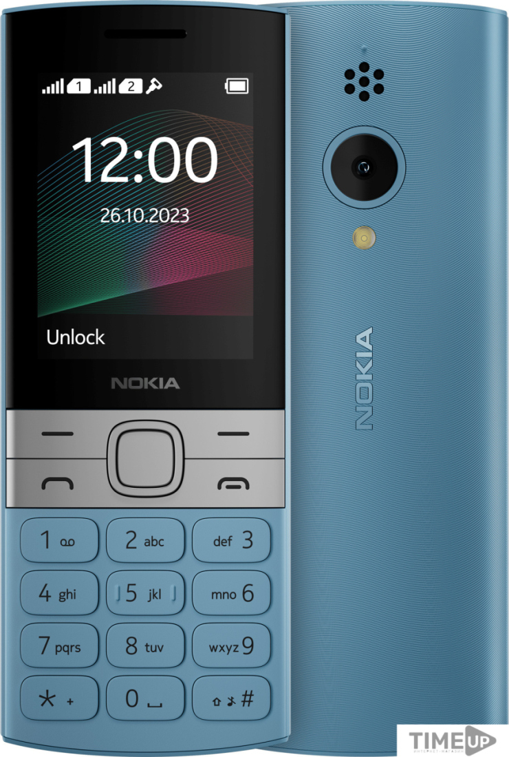 Купить Кнопочный телефон Nokia 150 (2023) Dual SIM ТА-1582 (бирюзовый) |  timeup.by