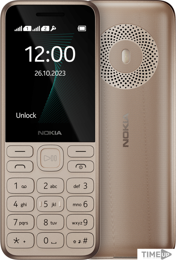 Купить Кнопочный телефон Nokia 130 (2023) Dual SIM ТА-1576 (золотистый) |  timeup.by